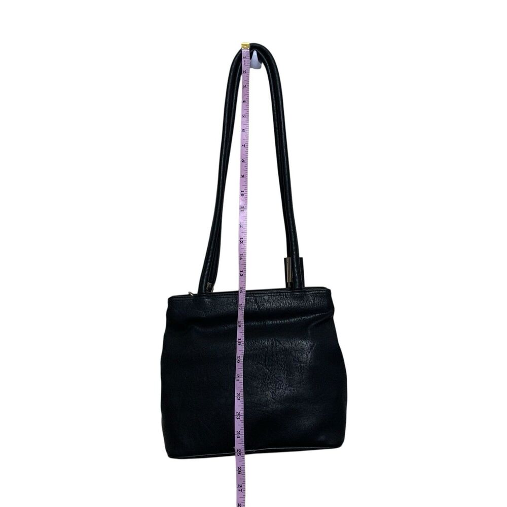 Gianni Shoulder Handbag Black Multi-Pockets Faux Leather NEW Size Medium - Picture 6 of 13